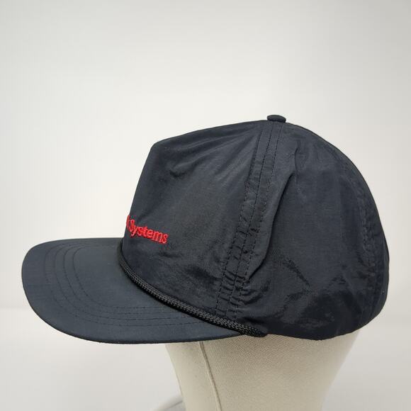 Network Systems Slideback Trucker Hat Black One Size Rope Duckster Vintage USA - Picture 3 of 9